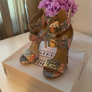 Snake skin print heels